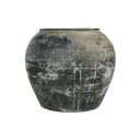 The Madera Pot is a vintage clay jar from China with an aged patina.
