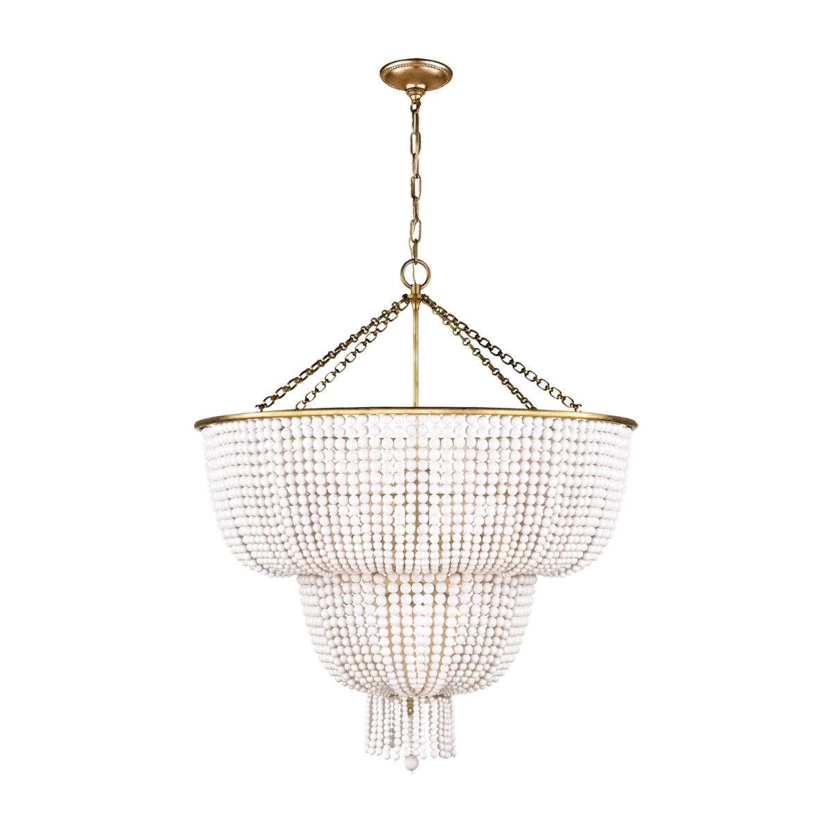 Jacqueline Two-Tier Chandelier in Antique Brass – West of Main