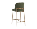 Zeke Counter Stool - Antique Brass - Bergen Olive
