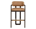 Madrone Barstool - Brown - Ludlow Sesame Leather