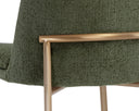Zeke Counter Stool - Antique Brass - Bergen Olive