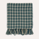 Houndstooth Throw, Teal