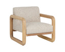 Nubo Lounge Chair - Noah Ecru / Nubuck Tan Leather