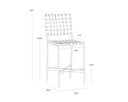 Omari Counter Stool - Suede Light Tan Leather