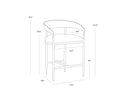 Zanatta Counter Stool - Zenith Taupe Grey