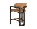Madrone Counter Stool - Brown - Ludlow Sesame Leather