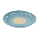 Painted Paper Mache Tray L, Blue Swirl