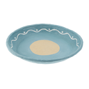 Painted Paper Mache Tray L, Blue Swirl