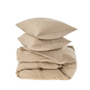 Linen Check Duvet Set | Queen | Natural