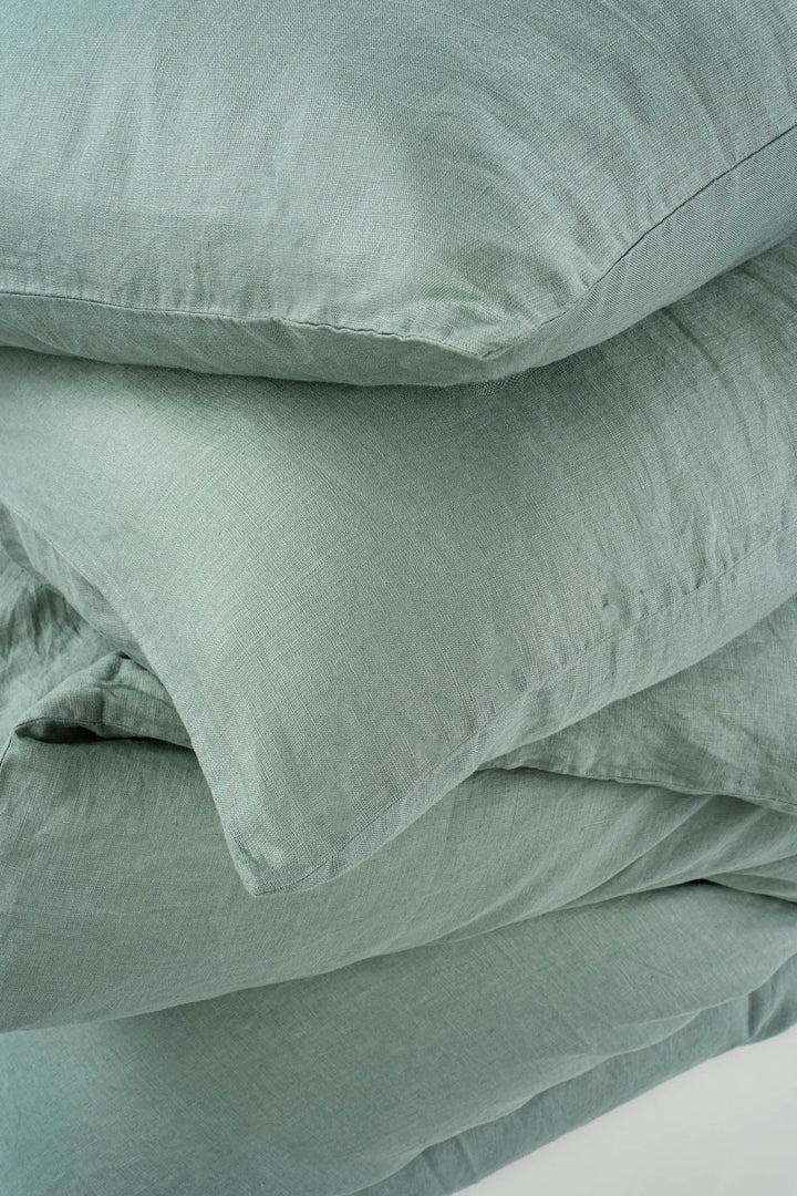 Reverie Linen King Duvet Set Mist