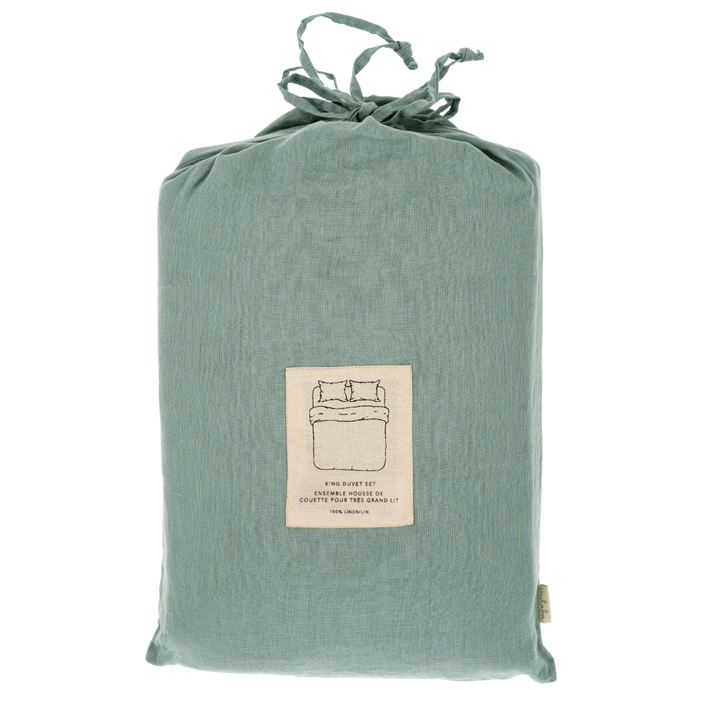 Reverie Linen King Duvet Set Mist