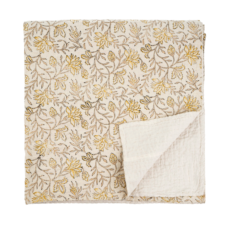 Carolina Block Print Bed Quilt