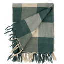 Linen Gingham Throw Blue