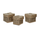 Cleo Seagrass Boxes S/3, Black