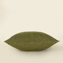 Lina Linen Pillow | Dark Moss | 24" x 24"