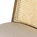 Antonia Cane Armless Dining Chair - Savile Flax | Toasted Parawood