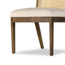 Antonia Cane Armless Dining Chair - Savile Flax | Toasted Parawood