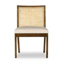 Antonia Cane Armless Dining Chair - Savile Flax | Toasted Parawood