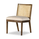 Antonia Cane Armless Dining Chair - Savile Flax | Toasted Parawood