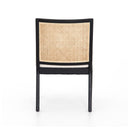 Antonia Cane Armless Dining Chair - Savile Flax | Brushed Ebony