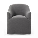 Cove Dining Chair With Casters - Bergamo Charcoal