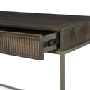 Kelby Writing Desk - Carved Vintage Brown