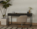 Kelby Writing Desk - Carved Vintage Brown