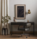 Kelby Writing Desk - Carved Vintage Brown