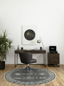 Kelby Writing Desk - Carved Vintage Brown