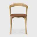 Bok Dining Chair | Varnished Oak | Cognac Leather