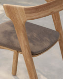 Bok Outdoor Dining Chair | Teak | Mocha Fabric