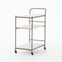 Felix Rectangular Bar Cart - Antique Brass