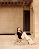 Jack Woven Outdoor Lounge Chair | Teak | Beige Cord