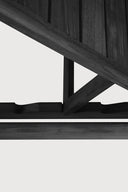 Jack Outdoor Adjustable Lounger Frame | Varnished Teak | Black
