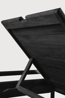 Jack Outdoor Adjustable Lounger Frame | Varnished Teak | Black