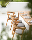 Bok Outdoor Dining Chair | Teak | Mocha Fabric