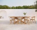 Bok Outdoor Dining Chair | Teak | Natural Fabric