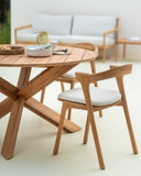 Bok Outdoor Dining Chair | Teak | Off White Fabric