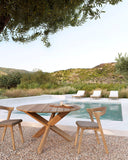 Bok Outdoor Dining Chair | Teak | Mocha Fabric