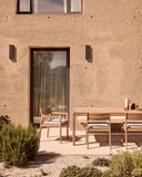Jack Outdoor Dining Chair | Teak | Off White Fabric