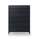 Belmont 8 Drawer Tall Dresser - Black