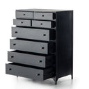 Belmont 8 Drawer Tall Dresser - Black