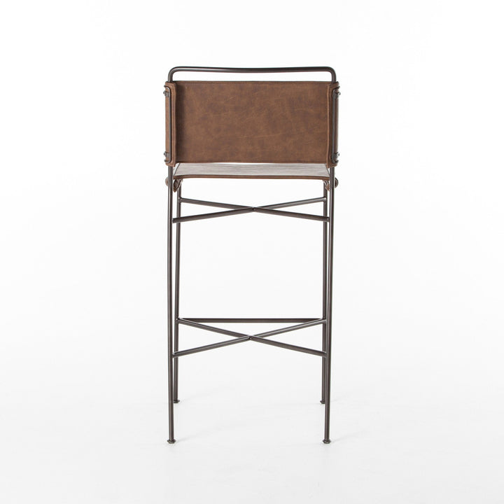 Wharton Bar Stool - Distressed Brown