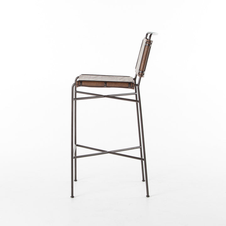 Wharton Bar Stool - Distressed Brown
