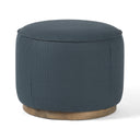 Sinclair Round Ottoman - Fresno Cobalt