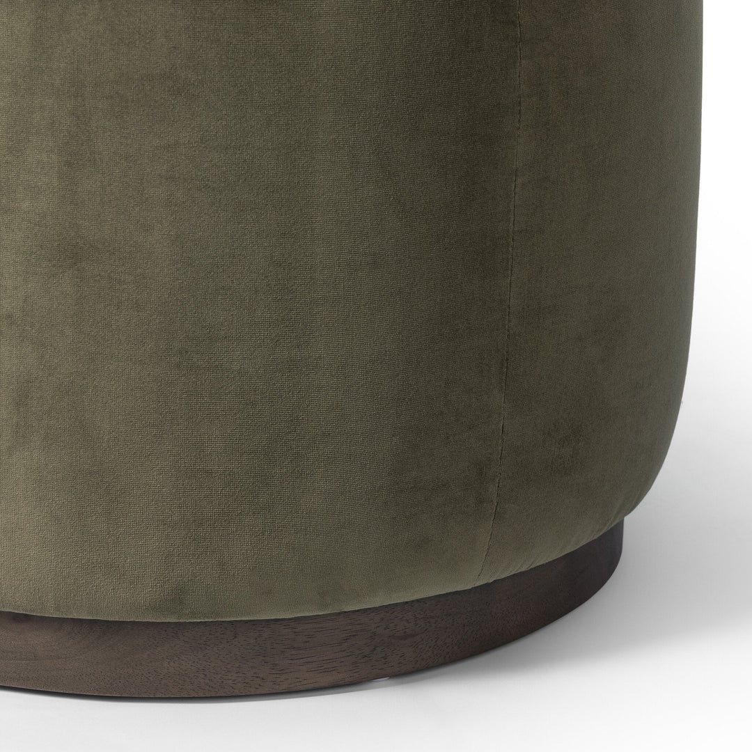 Sinclair Round Ottoman - Surrey Olive