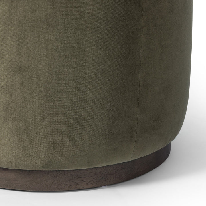 Sinclair Round Ottoman - Surrey Olive