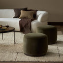 Sinclair Round Ottoman - Surrey Olive
