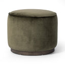 Sinclair Round Ottoman - Surrey Olive