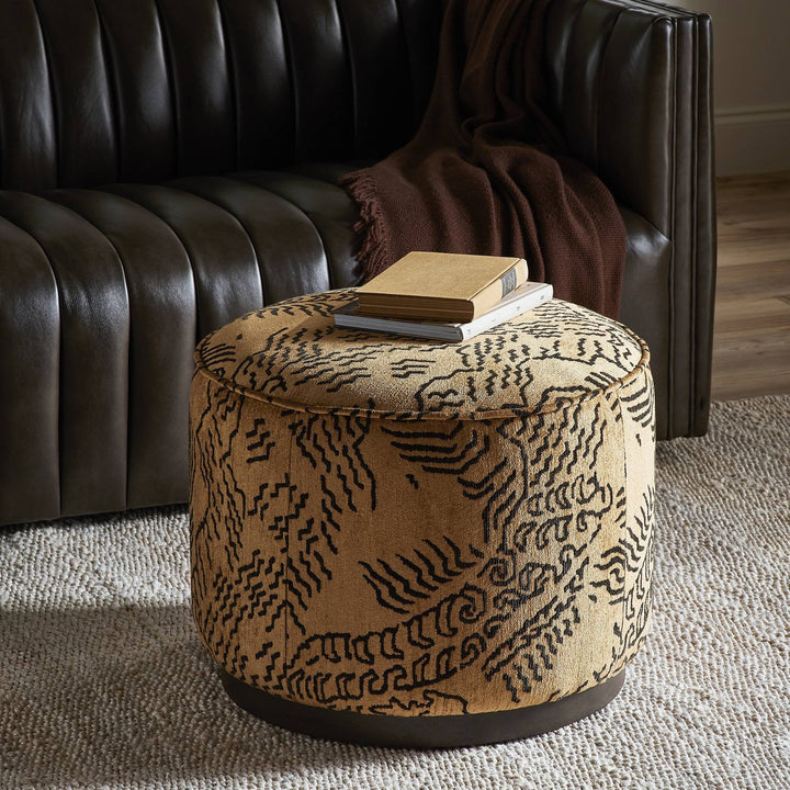 Sinclair Round Ottoman - Balkan Ochre